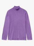 SISLEY Silk Blend Turtleneck Jumper, Violet