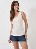 Crew Clothing Classic Round Neck Vest Top, White