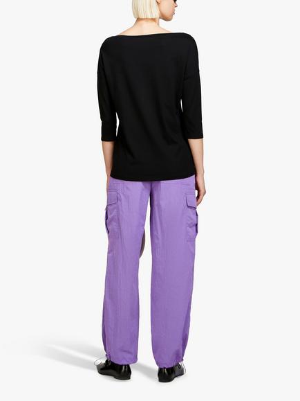SISLEY Boat Neck T-Shirt - view 2, Black