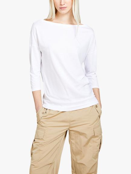 SISLEY Boat Neck T-Shirt, White