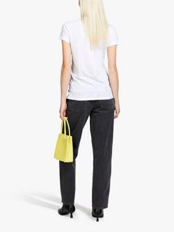 SISLEY Crew Neck Short Sleeve Slub T-Shirt - view 2, White