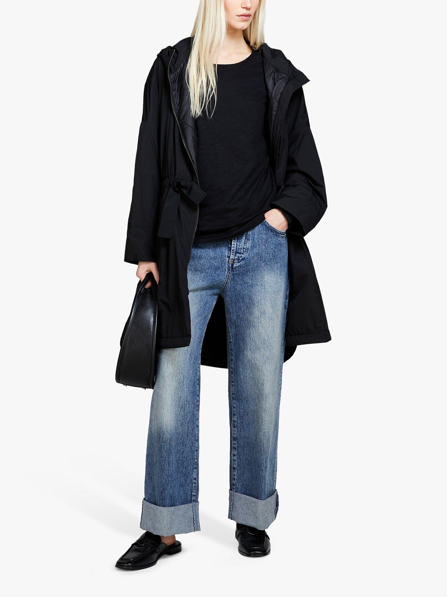 Product image 3 of 4, which shows SISLEY Crew Neck Short Sleeve Slub T-Shirt, Black, XS