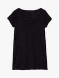 SISLEY V-Neck T-Shirt, Black