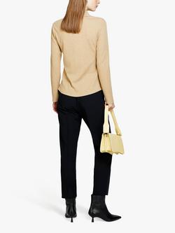 SISLEY Plain Tailored Cropped Trousers - view 2, Black