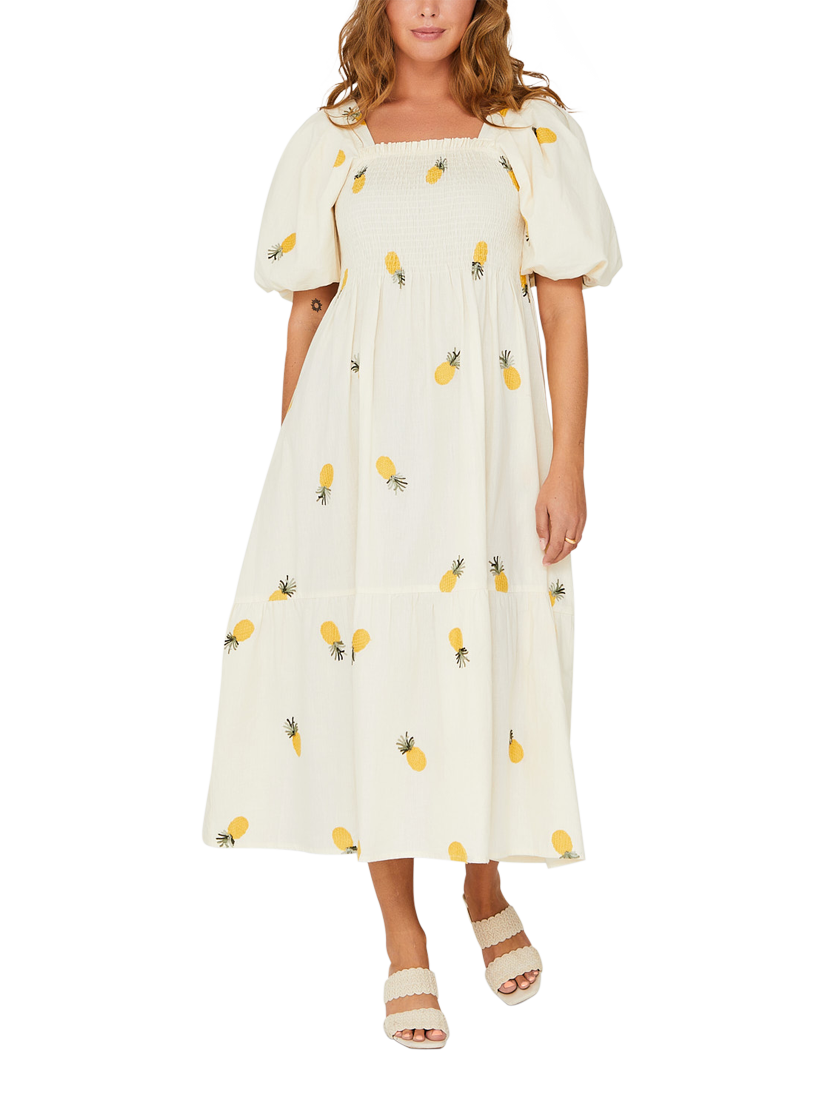 Pineapple print sundress deals