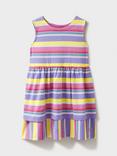 Crew Clothing Kids' Stripe Jersey Dress, Multi