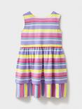 Crew Clothing Kids' Stripe Jersey Dress, Multi