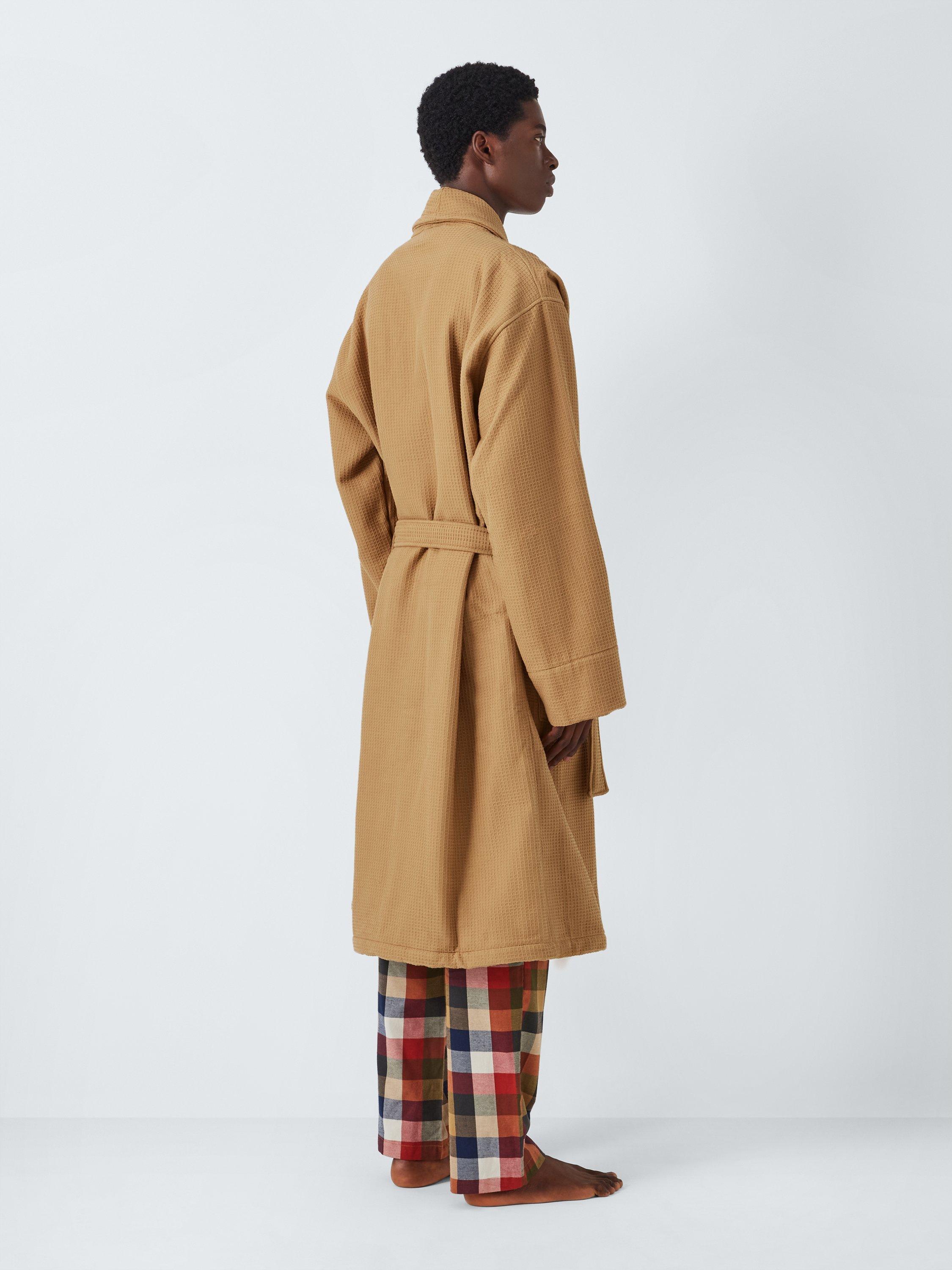 Product image 2 of 7, which shows John Lewis Boutique Waffle Unisex Bath Robe, Caramel, XS-S