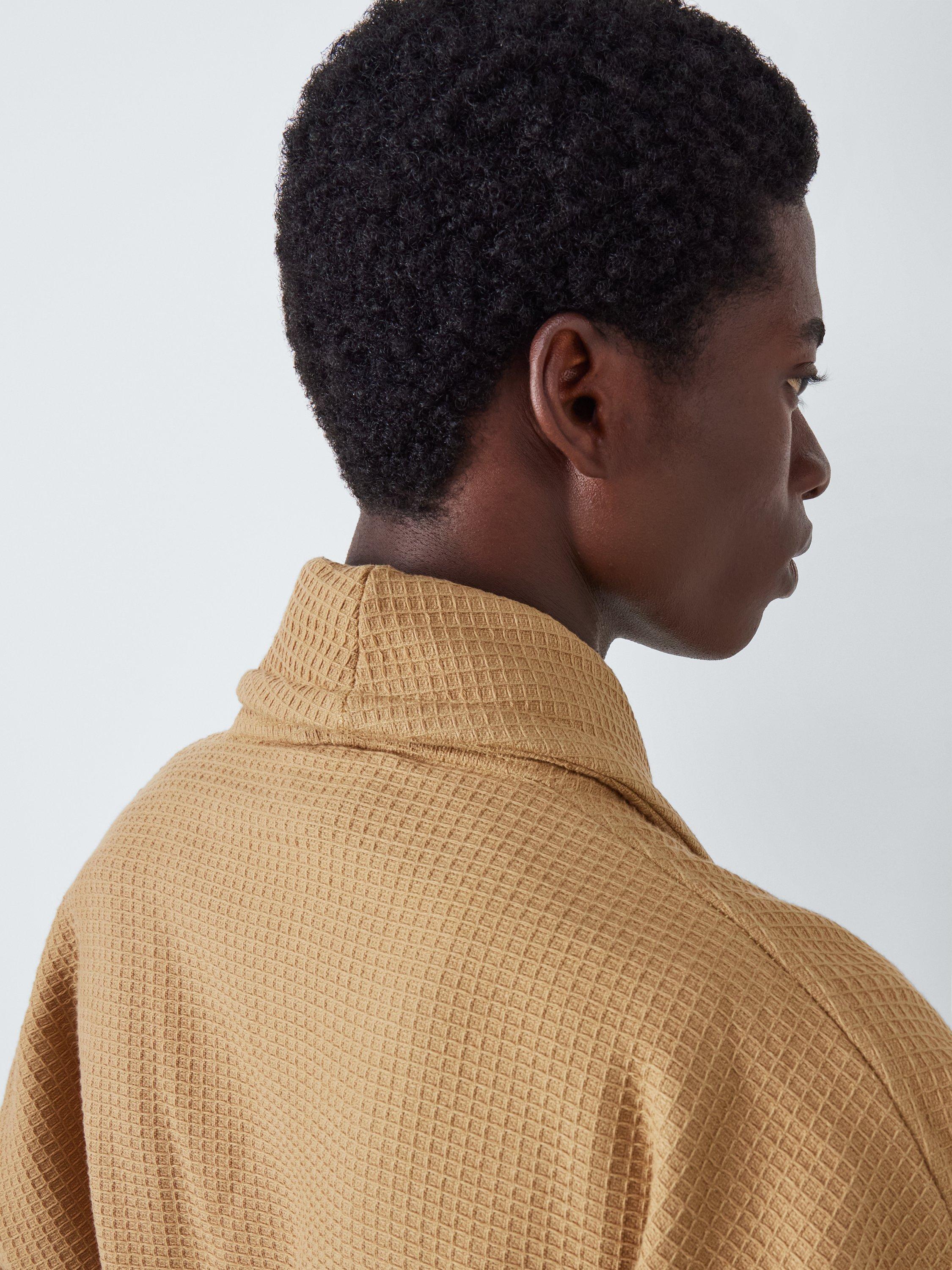 Product image 6 of 7, which shows John Lewis Boutique Waffle Unisex Bath Robe, Caramel, XS-S