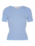 A-VIEW Rib Knit Short Sleeve Top