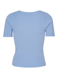 A-VIEW Rib Knit Short Sleeve Top