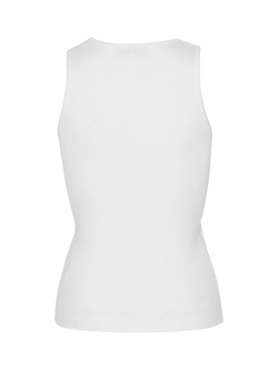 A-VIEW Rib Knit Tank Top - view 2, White
