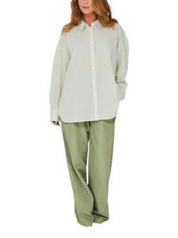 A-VIEW Sonja Stripe Shirt, White/Green