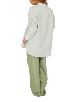 A-VIEW Sonja Stripe Shirt - view 2, White/Green