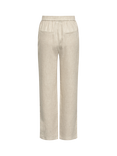 A-VIEW Annali Linen Blend Straigh Leg Trousers, Light Sand