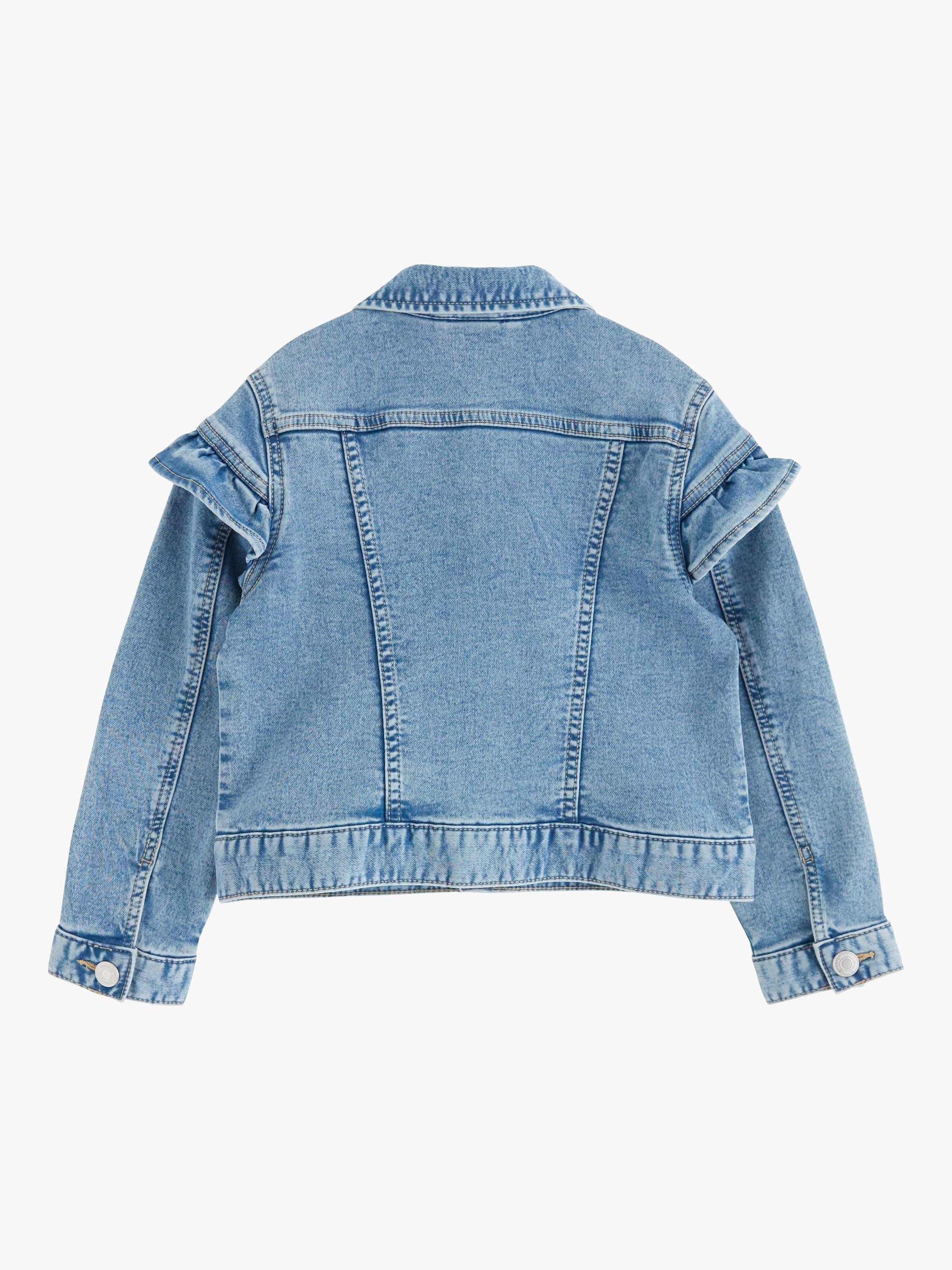 Lindex Kids Soft Denim Frill Jacket Blue Denim