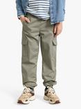 Lindex Kids' Balloon Leg Cargo Trousers, Dusty Green
