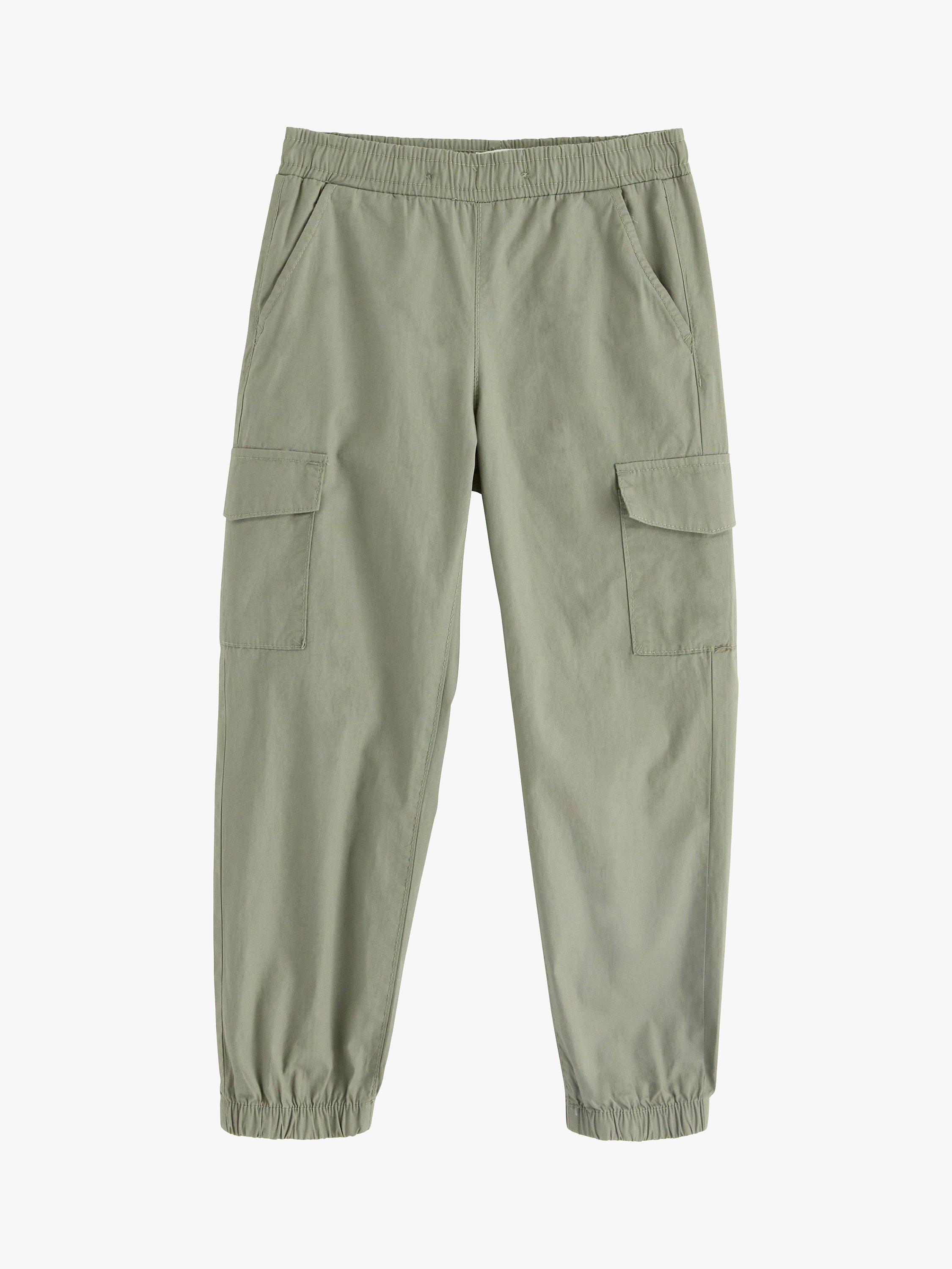 Product image 5 of 7, which shows Lindex Kids' Balloon Leg Cargo Trousers, Dusty Green, 3-4 years