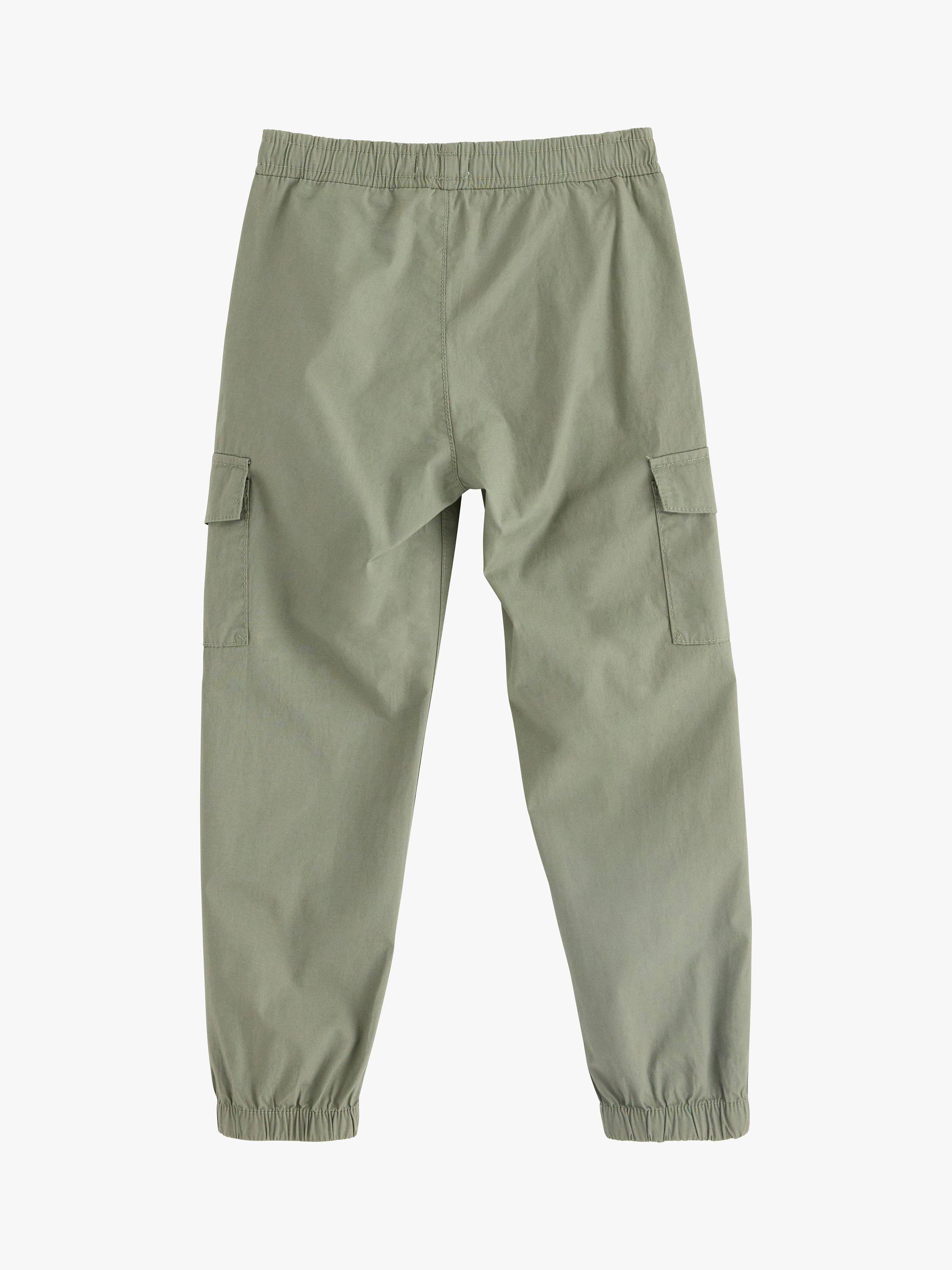 Product image 6 of 7, which shows Lindex Kids' Balloon Leg Cargo Trousers, Dusty Green, 3-4 years
