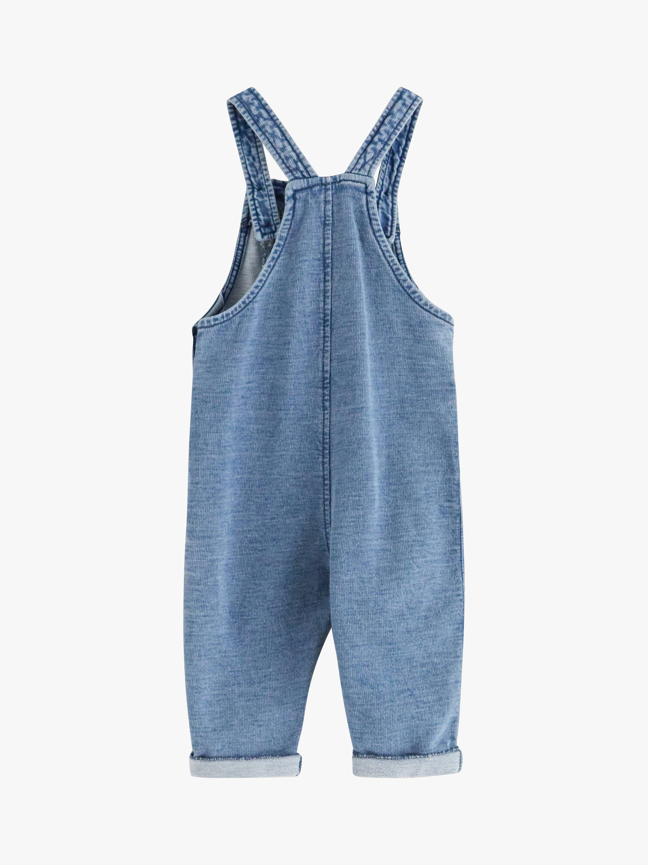 Product image 2 of 2, which shows Lindex Baby Organic Cotton Dungarees, Light Denim, 10-12 months