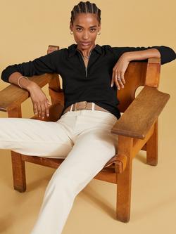 Baukjen Organic Cotton Straight Leg Ankle Grazer Jeans, Ecru - view 2, Ecru