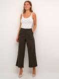 KAFFE Pauline Wide Leg Elastic Waist Trousers, Forest Night