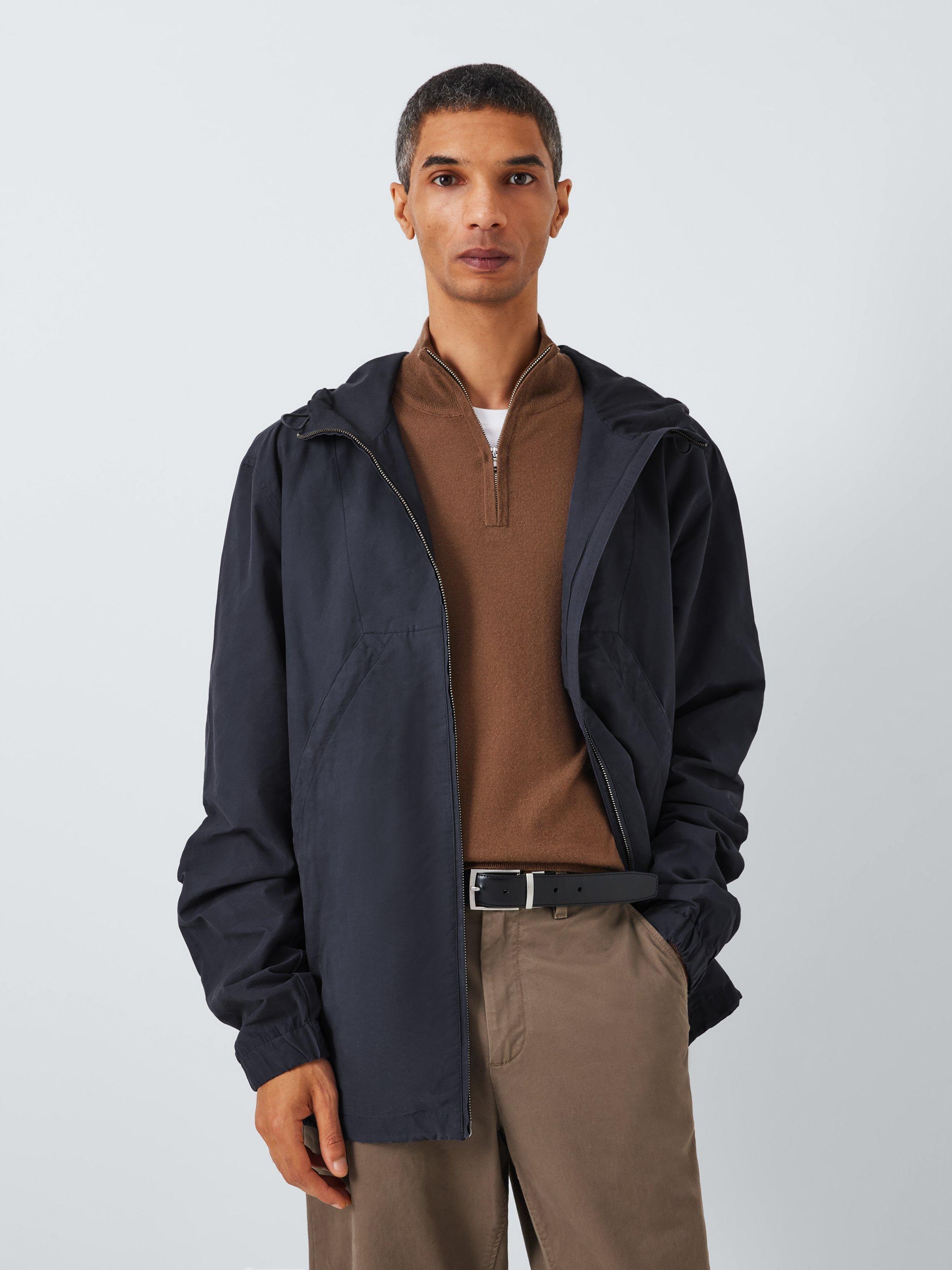 John Lewis Seam Stitch Anorak Khaki Navy