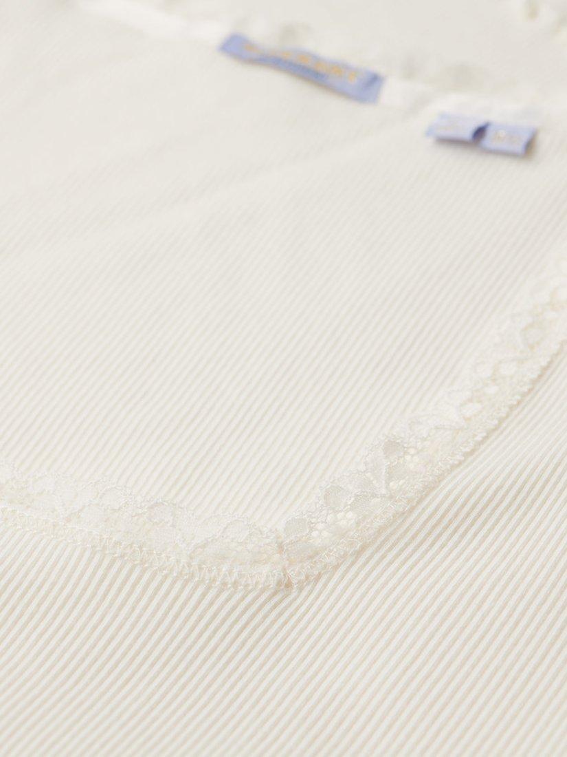 Product image 6 of 6, which shows Superdry Essential Organic Cotton Square Neck T-Shirt, Off White, 6-8
