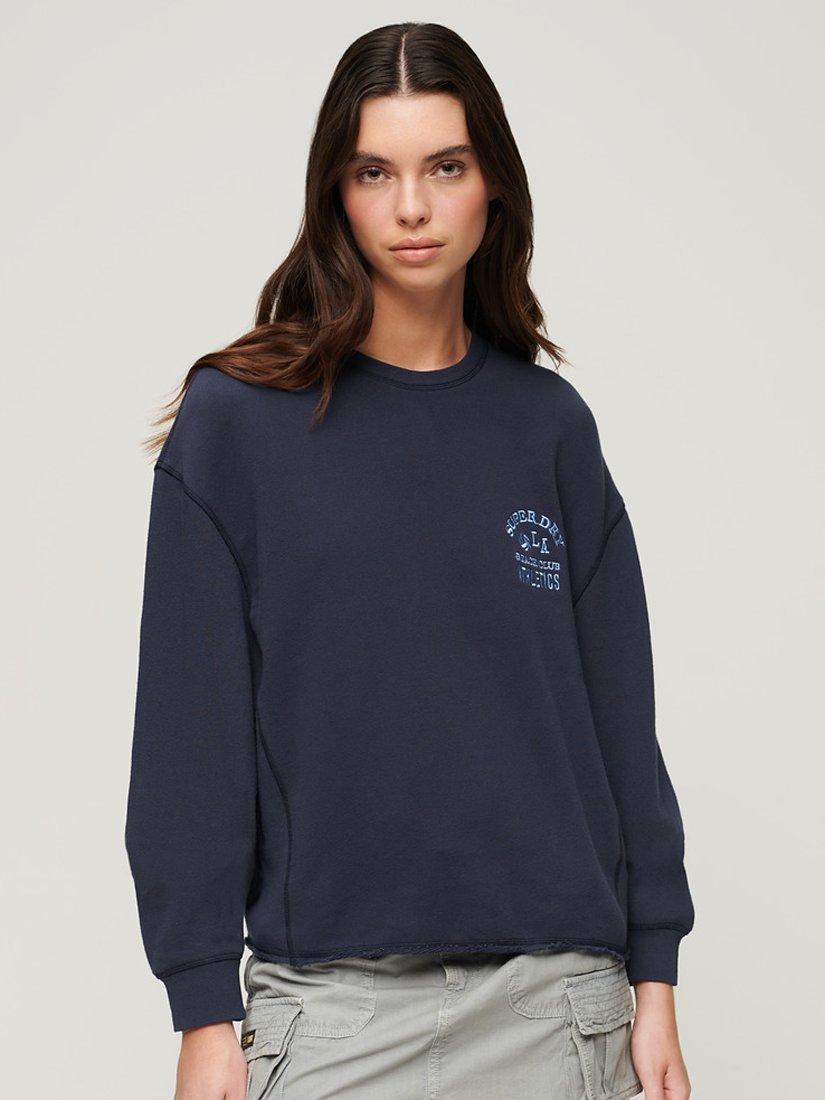 Superdry Athletic Essential Sweatshirt, Richest Navy