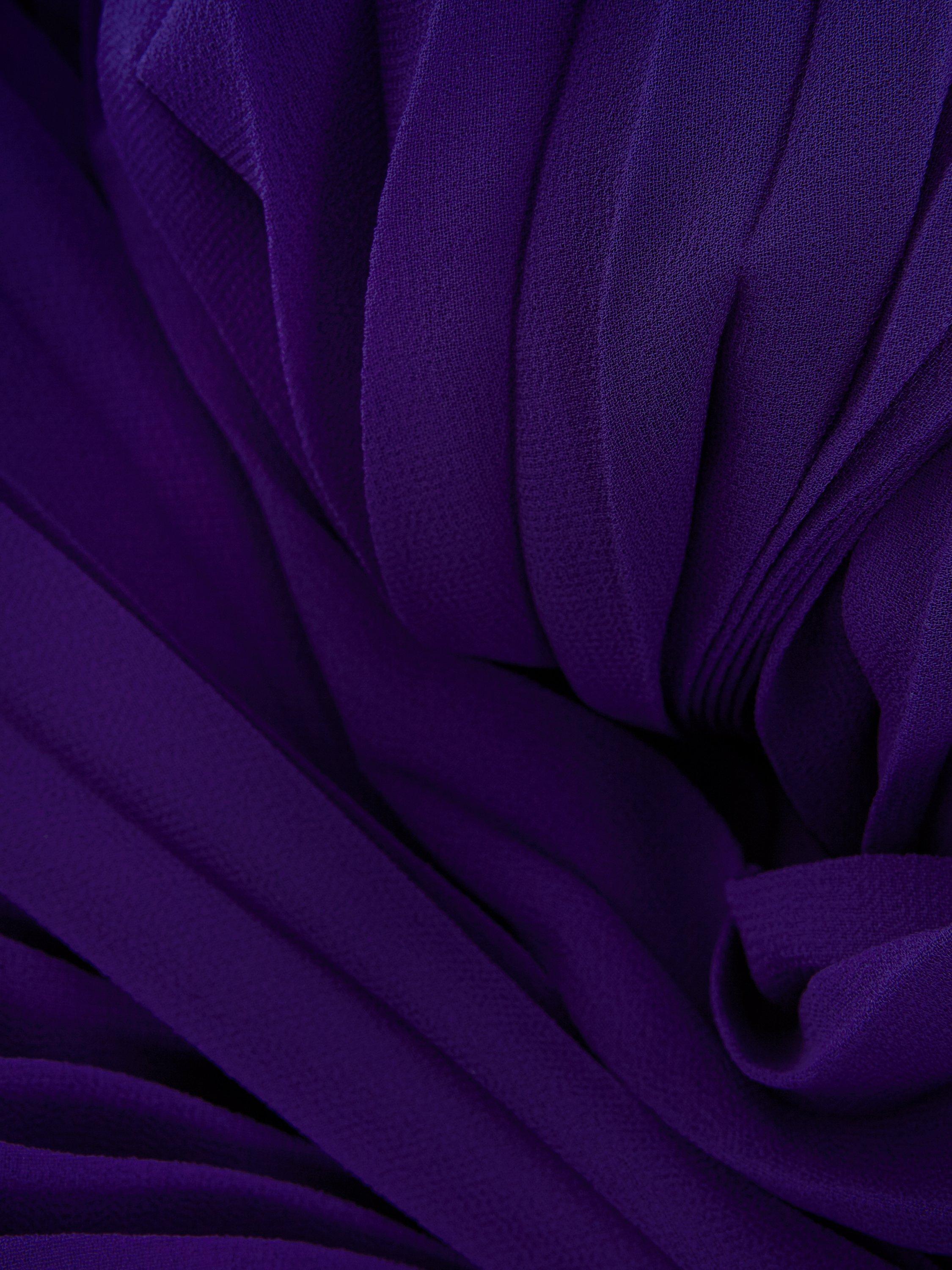 Product image 6 of 8, which shows Phase Eight Lucia Plisse Wide Leg Jumpsuit, Violet, 8