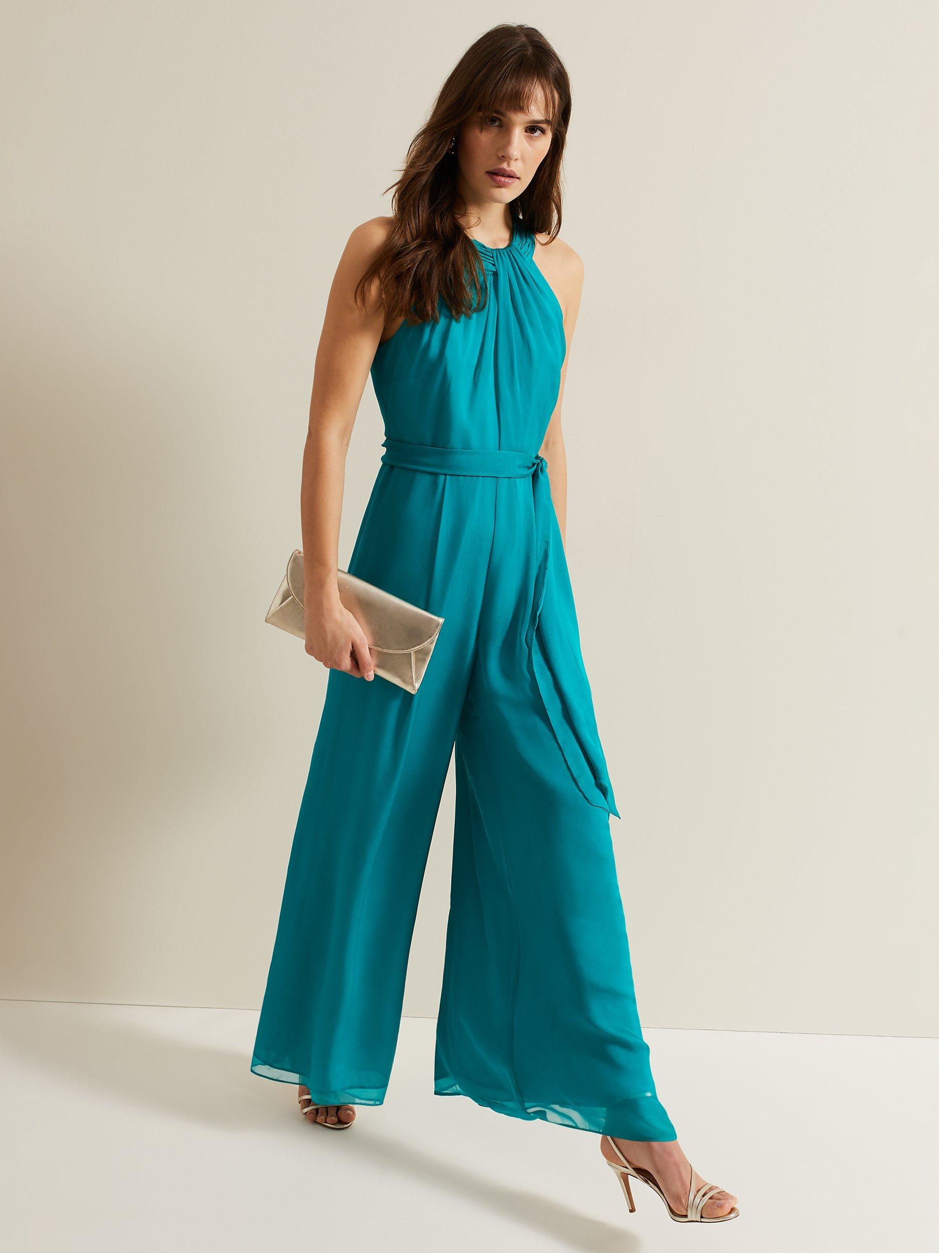 Silk jump suits on sale