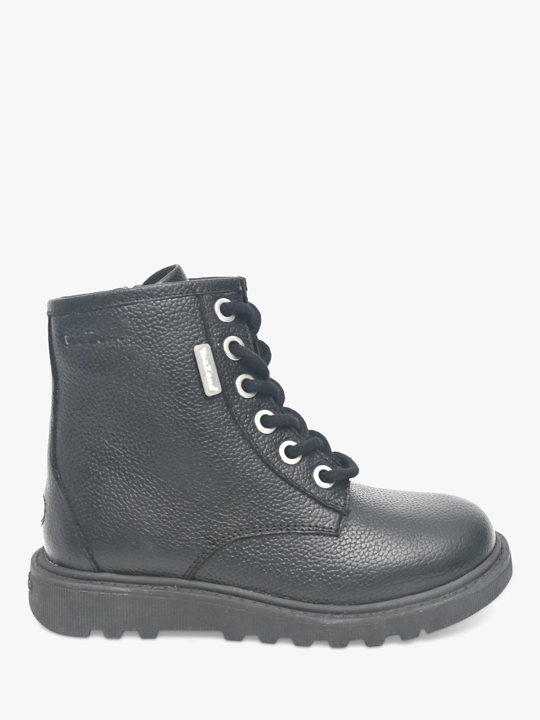 ToeZone Kids August Leather Boots Black