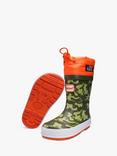 ToeZone Enzo Camo Tie Top Rain Boots, Multi