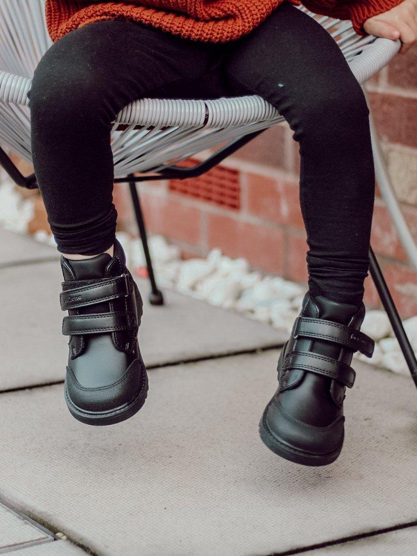 Product image 6 of 7, which shows ToeZone Felix Double Rip Tape Boots, Black, 8 Jnr