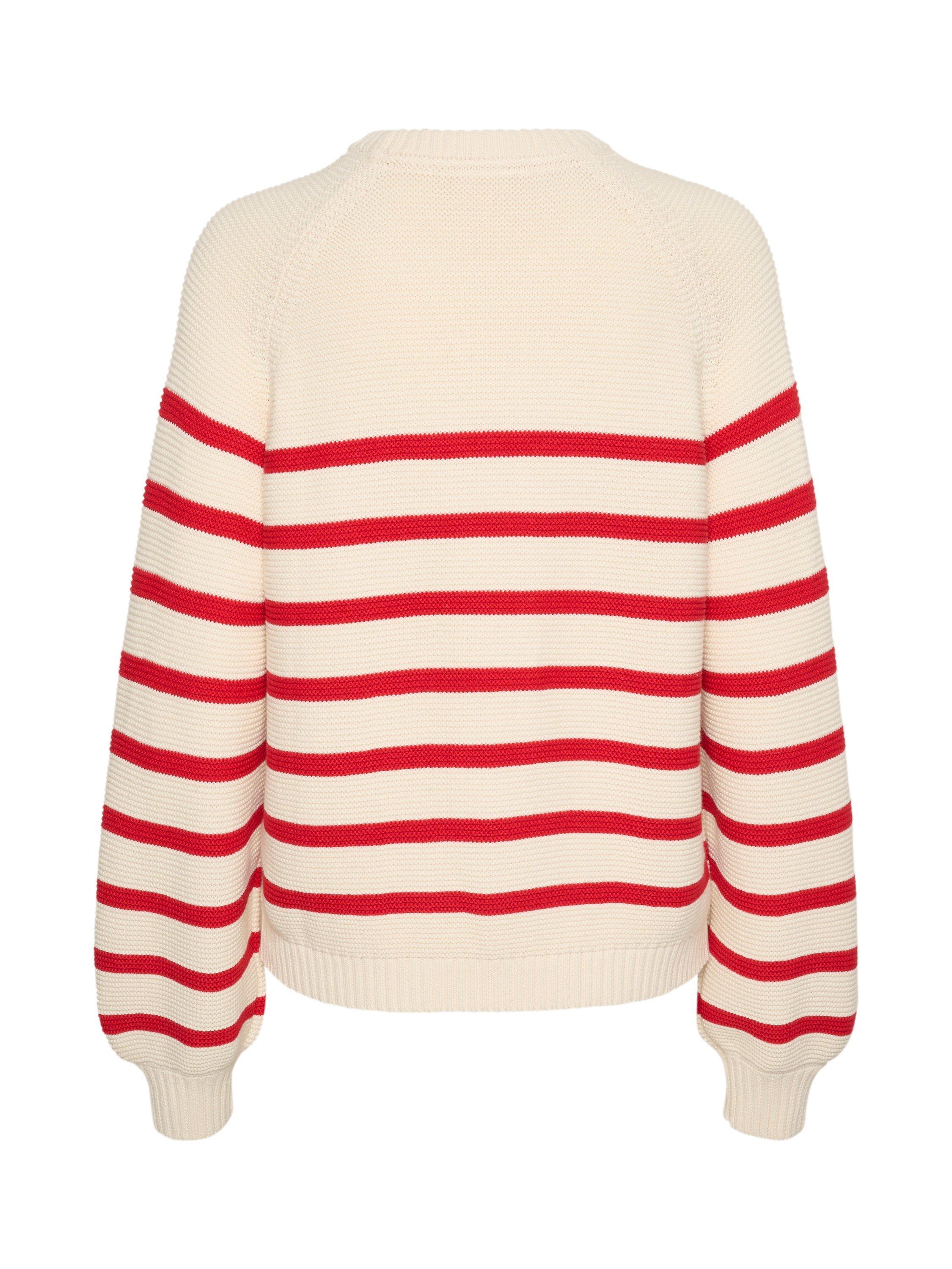 Product image 5 of 5, which shows Part Two Saya Organic Cotton Striped Jumper, Salsa, L