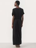 Part Two Griet Short Sleeve V-Neck Maxi Dress, Black