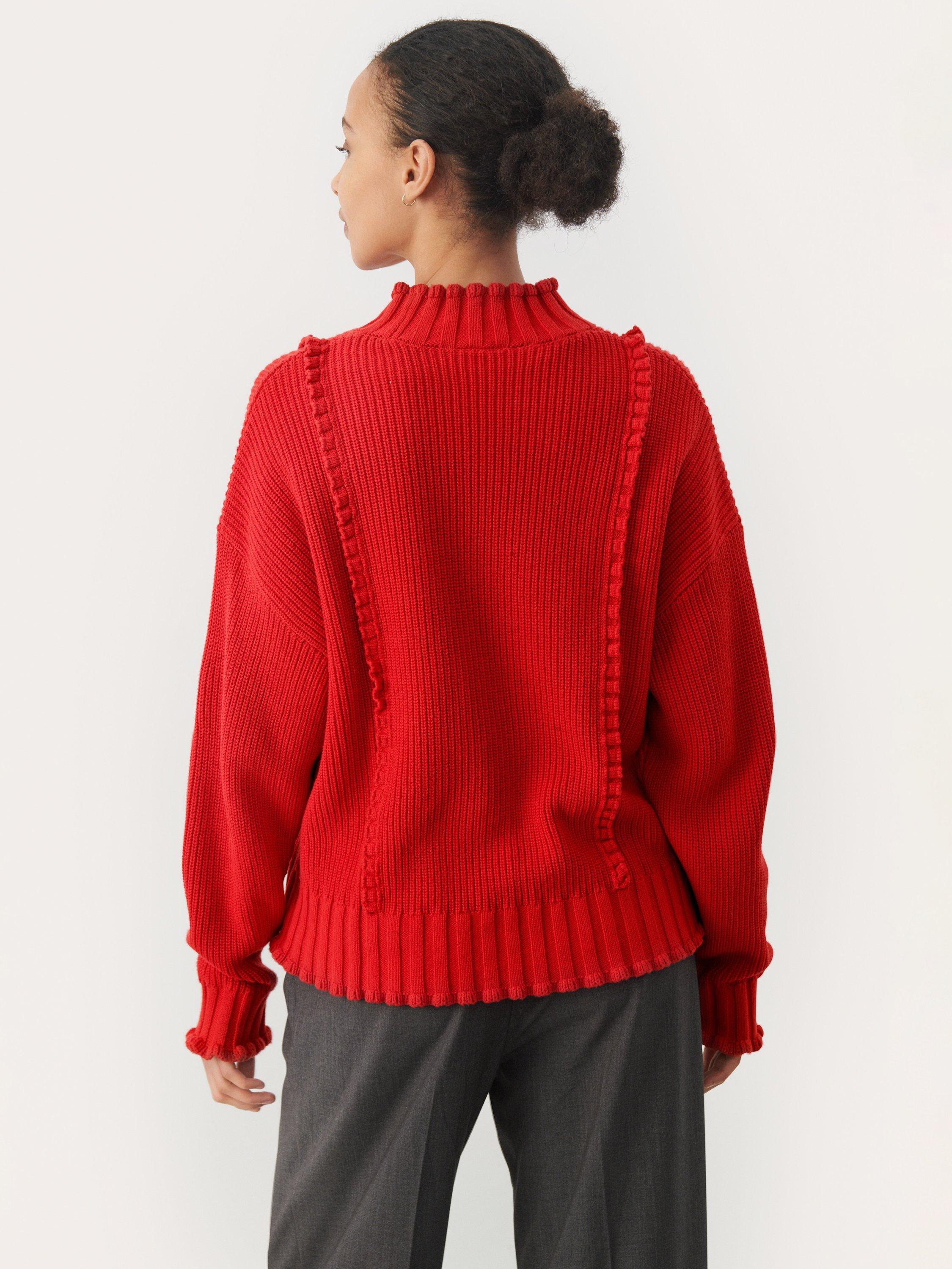 Part Two Elyssa Organic Cotton Long Sleeve Jumper, Salsa, XS