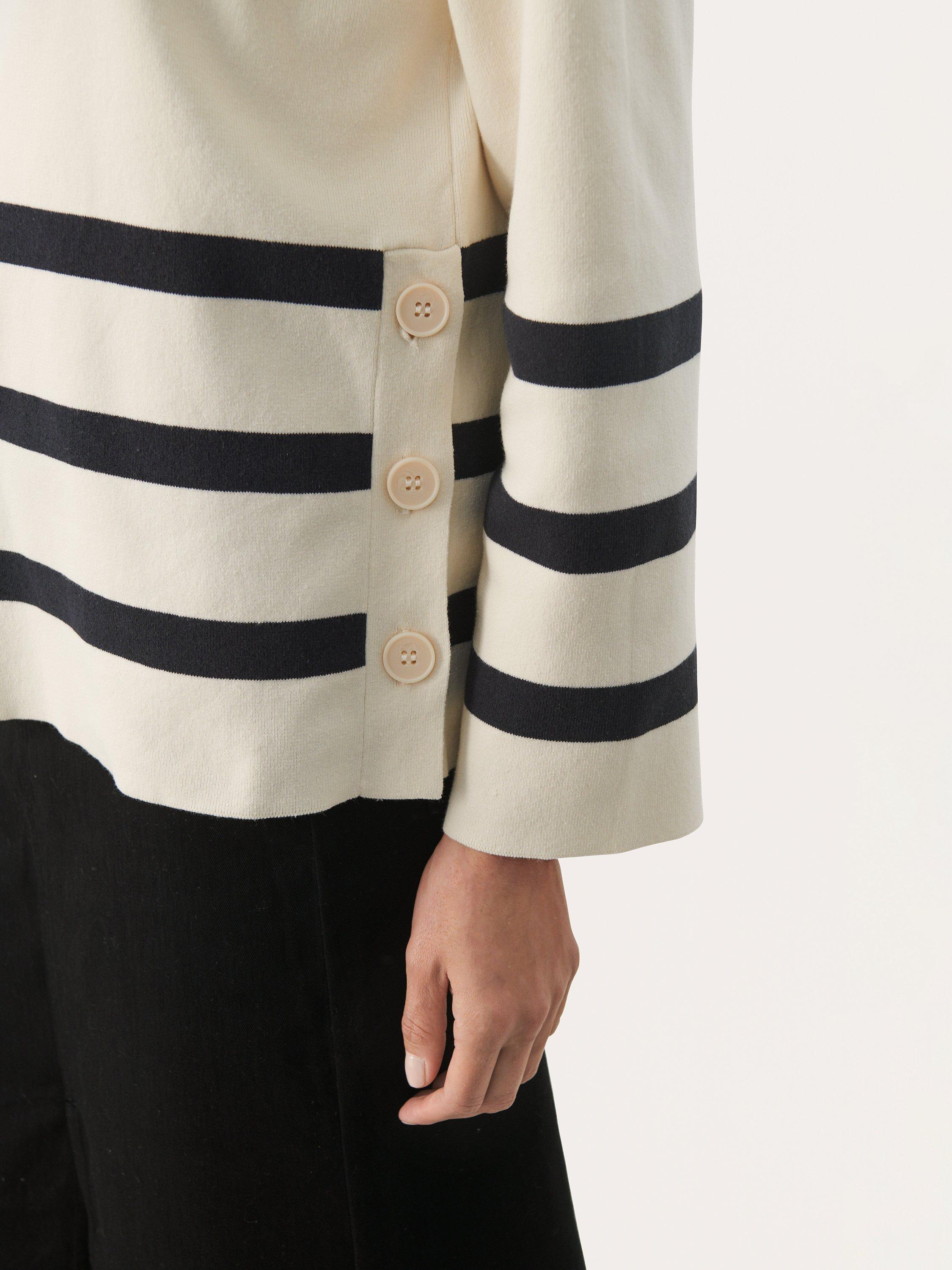 Product image 4 of 6, which shows Part Two Emely Long Sleeve Relaxed Fit Jumper, Dark Navy Stripe, XS
