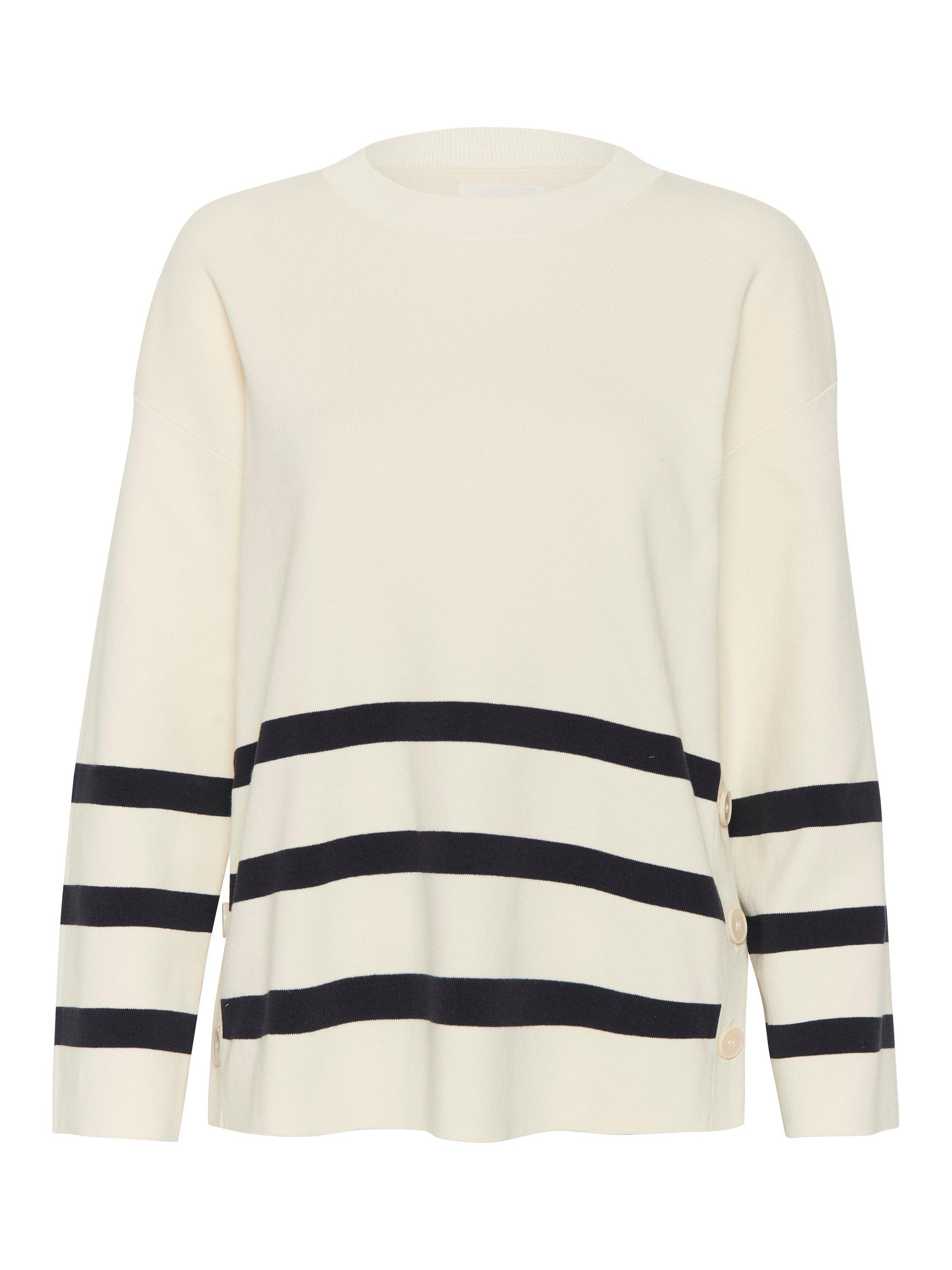 Product image 5 of 6, which shows Part Two Emely Long Sleeve Relaxed Fit Jumper, Dark Navy Stripe, XS