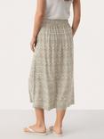 Part Two Bisera Elastic Waist A-Line Midi Skirt, Agave Green Print