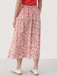 Part Two Bisera Elasticated A-Line Midi Skirt, Mandarin Flower