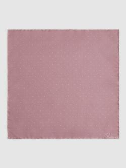 Reiss Liam Silk Pocket Square, Pink