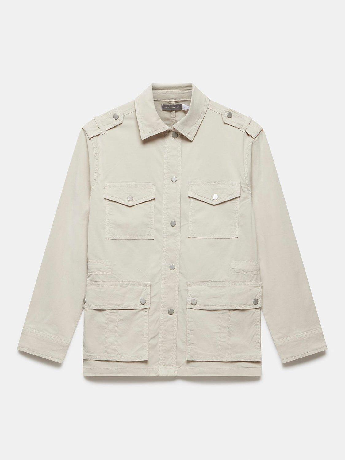 Mint velvet pale khaki utility jacket hot sale