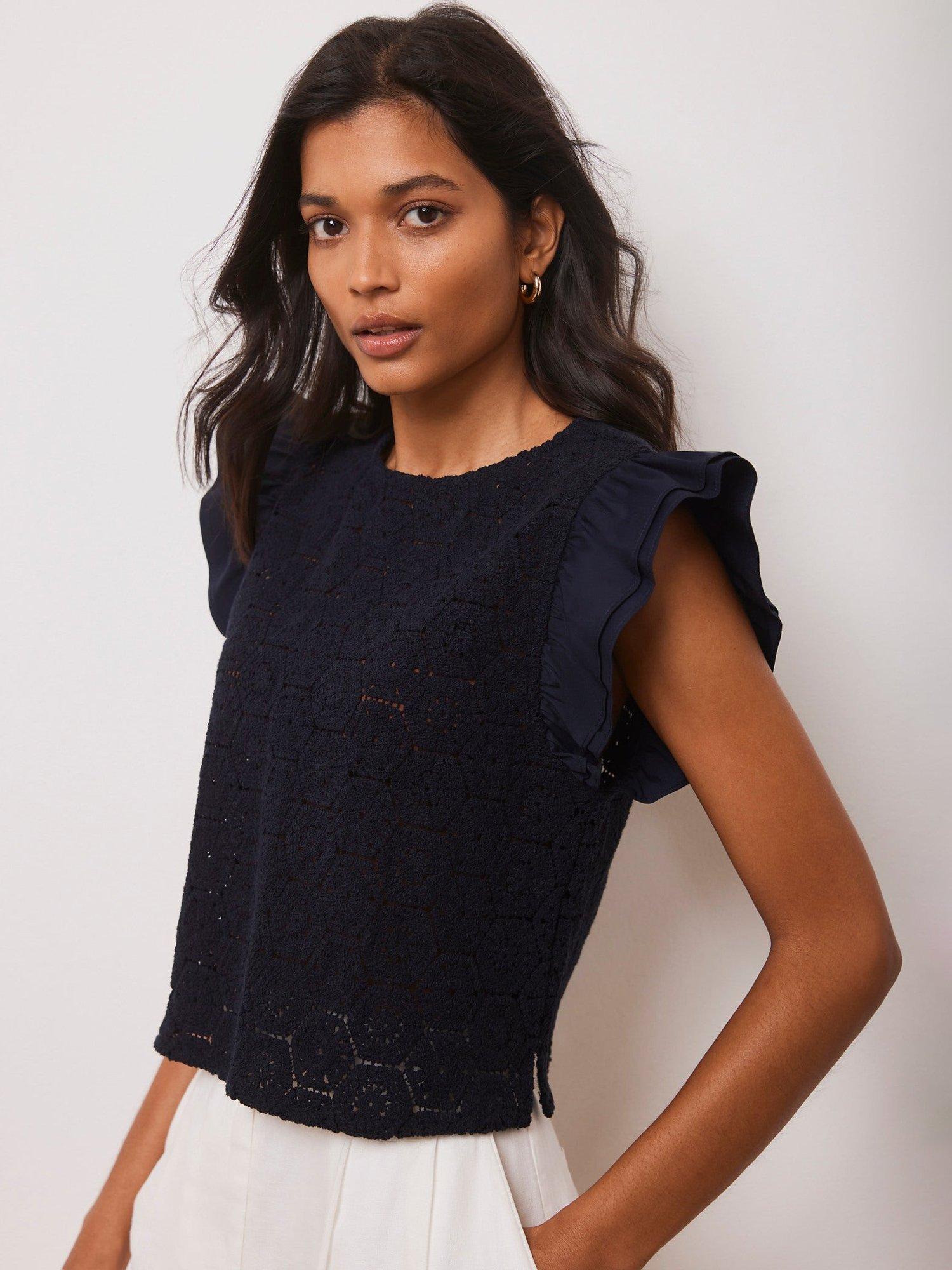 Mint velvet navy top online