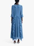 James Lakeland Chiffon Ruffle Dress, Denim, Denim