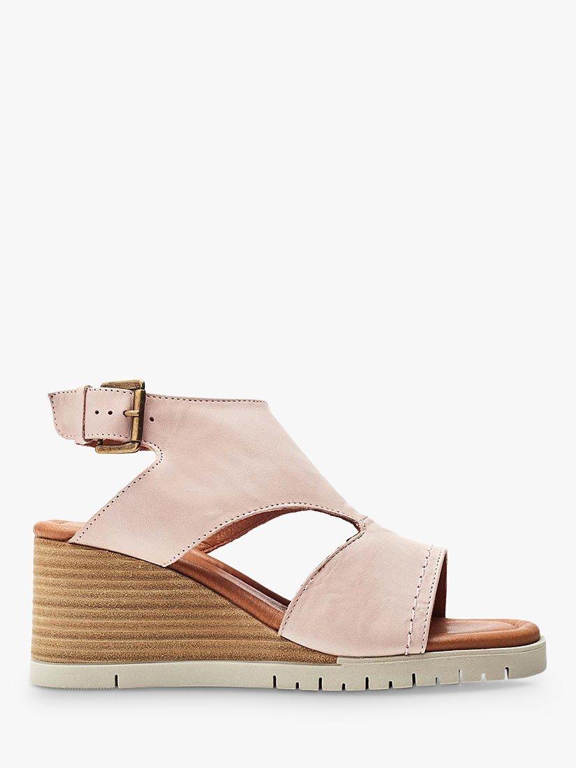 Moda in Pelle Peyten Suede Wedge Sandals, Cameo