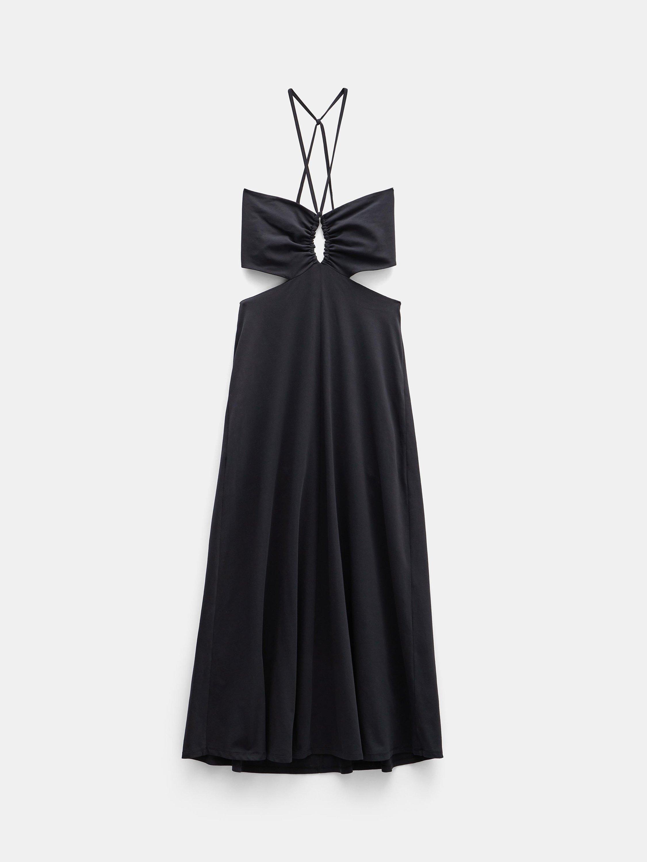 Product image 5 of 5, which shows HUSH Jemma Jersey Beach Maxi Dress, Black, L