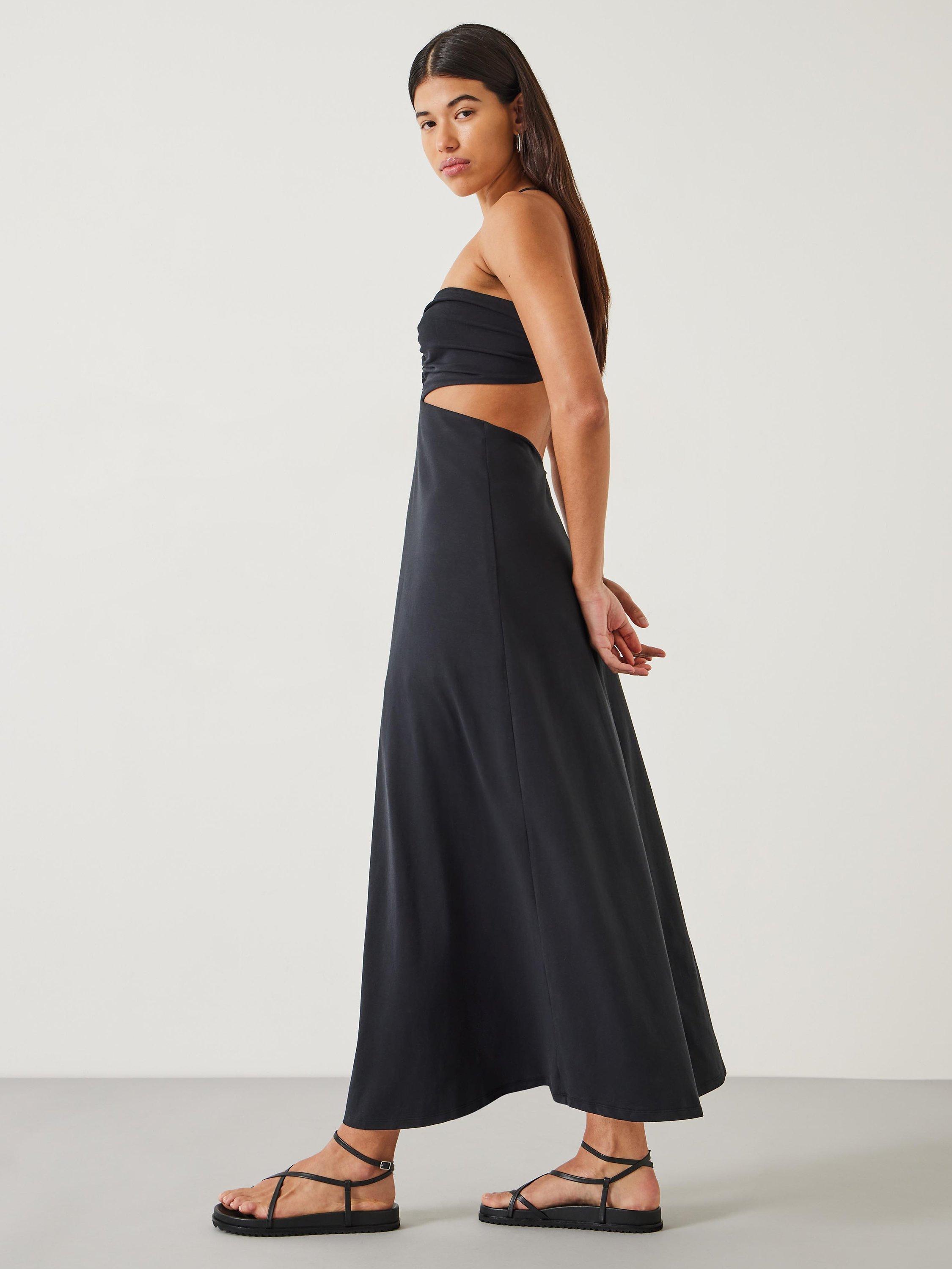 Product image 3 of 5, which shows HUSH Jemma Jersey Beach Maxi Dress, Black, L