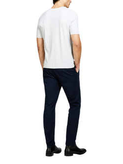SISLEY Stretch Cotton Drill Chino Trousers - view 2, Navy