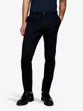 SISLEY Stretch Cotton Drill Chino Trousers, Black